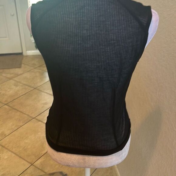 GTSQ Women’s Size M Ruched Front Mesh Tank Black Alternative Grunge Punk Emo NWT - Picture 5 of 10